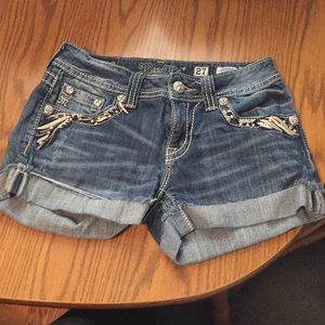 Miss Me jean shorts, size 27, barely worn.